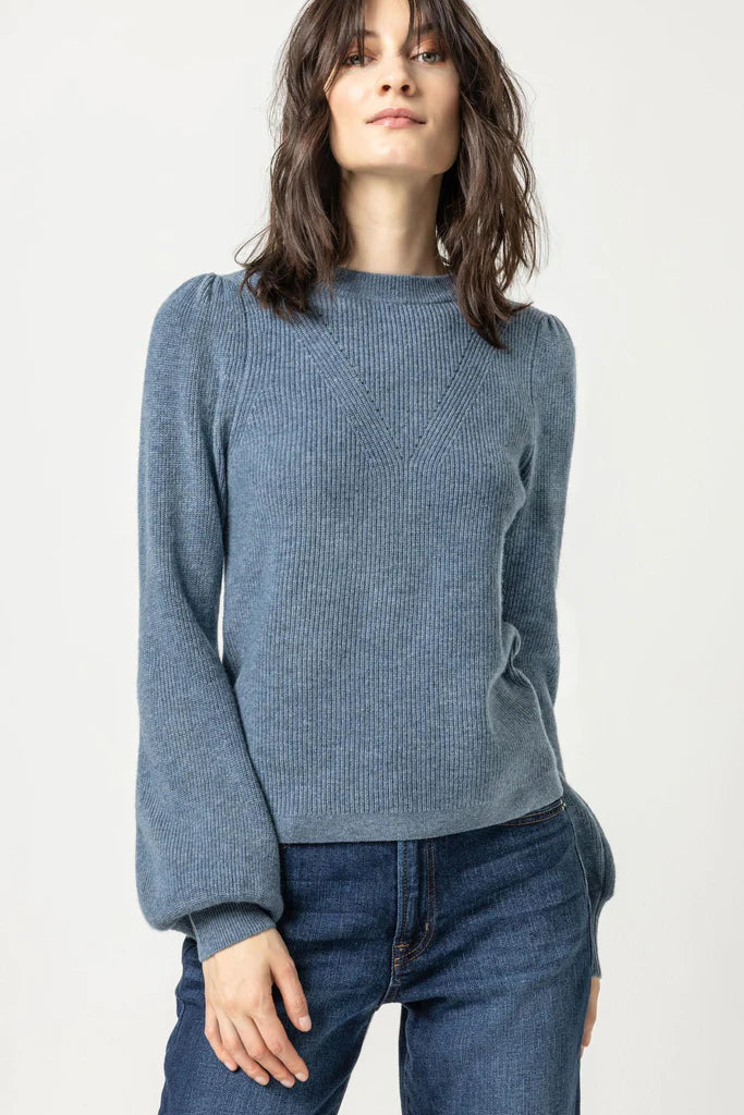Ribbed Puff Sleeve Sweater – Kismetlg