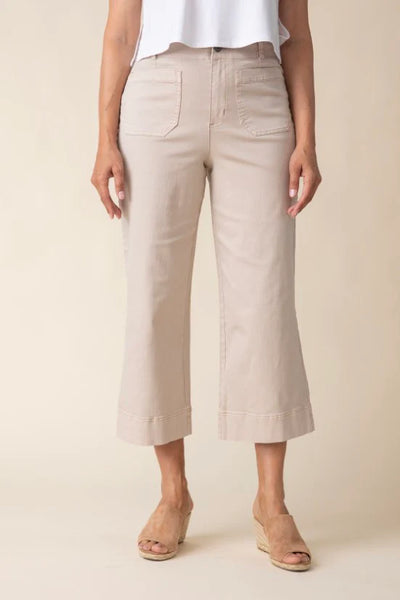 Stretch Wide Leg Crop Pant