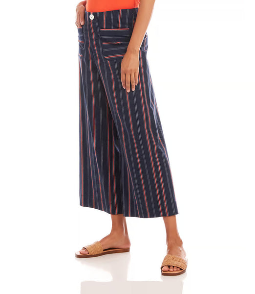 Stripe Crop Wide Leg Pants