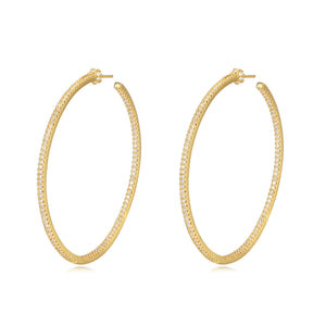 Brittney CZ Hoop - Gold