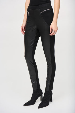 Knit/Faux Leather Legging