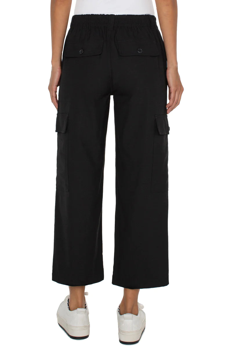 Hi Rise Cargo Crop Straight Pant