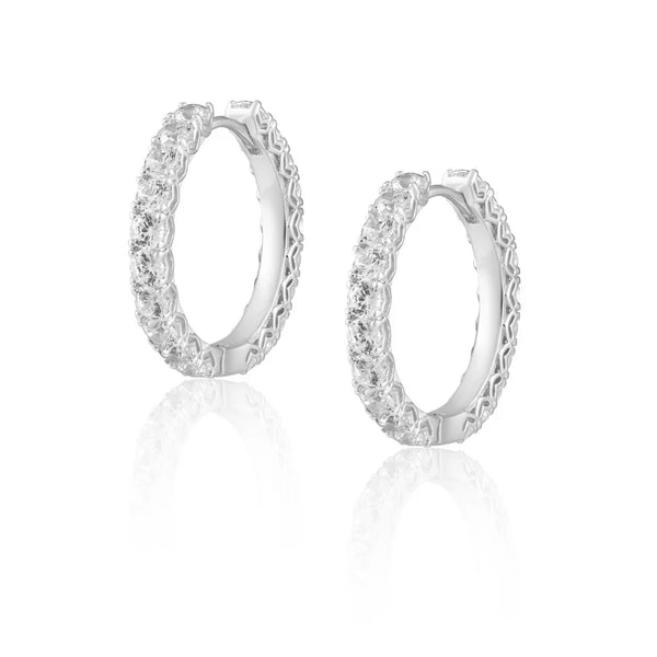 Piper CZ Silver Hoops