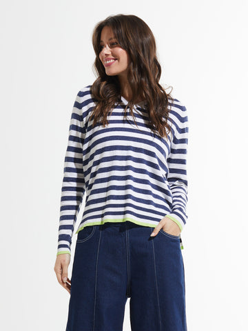 Stripe V-Neck Sweater