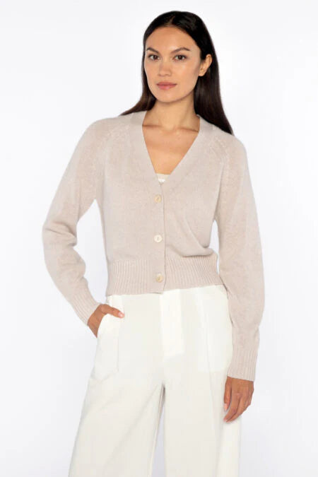 Short Button Vee Cardigan