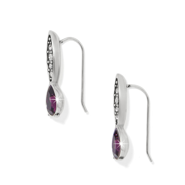 Mystery of Love Amethyst French Wire Earrings