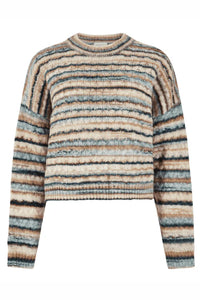 Aran Multi Stripe Sweater