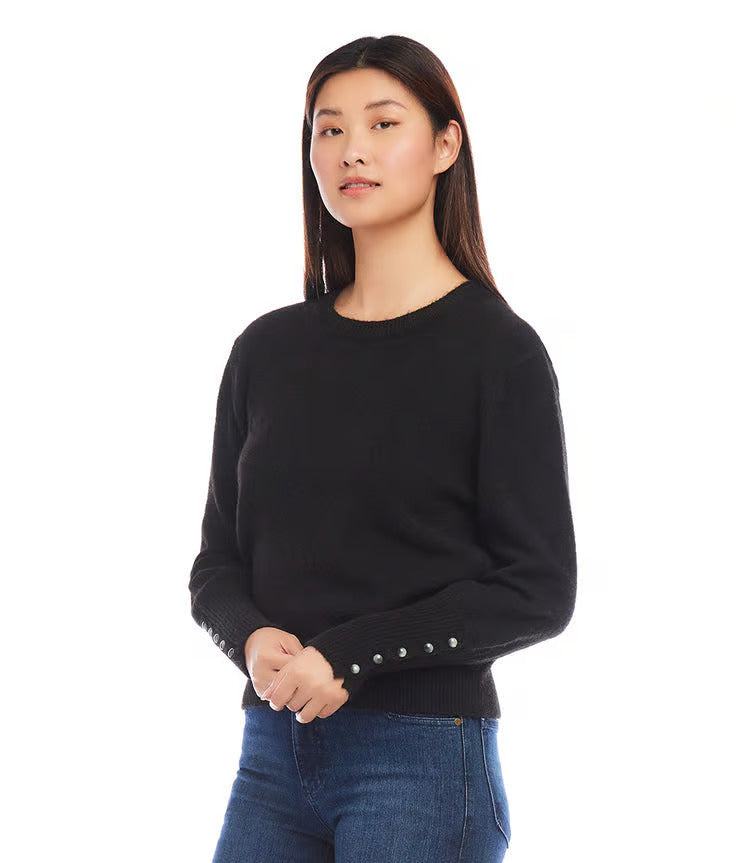 Button Sleeve Sweater