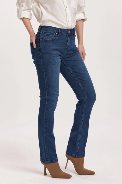 Blaire Mid Rise Slim Straight Jeans