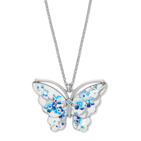 Kyoto in Bloom Blue Butterfly Necklace