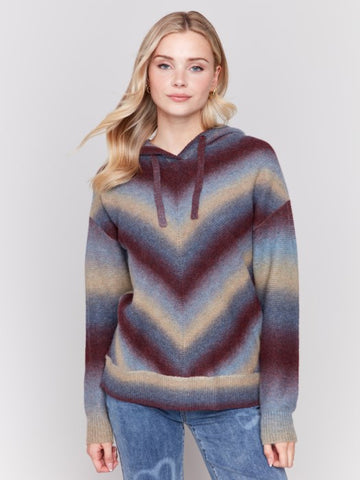 Space Dye Hooded Sweater