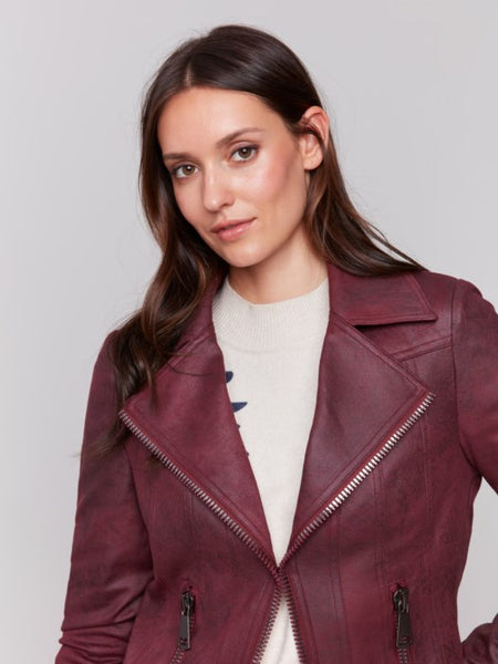 Faux Leather Moto Jacket