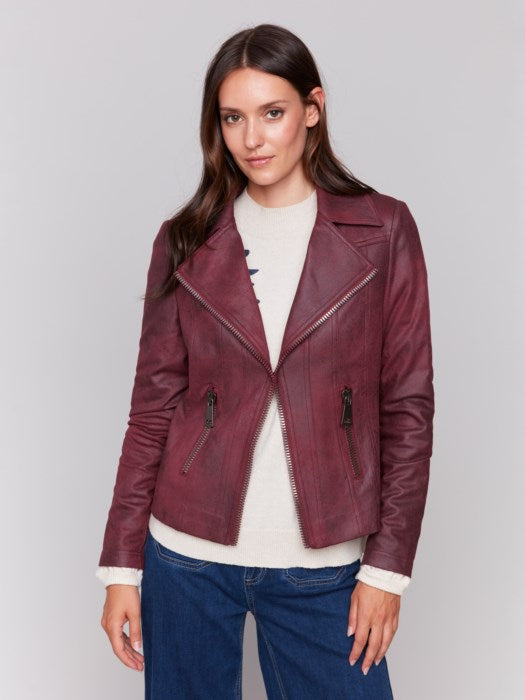 Faux Leather Moto Jacket