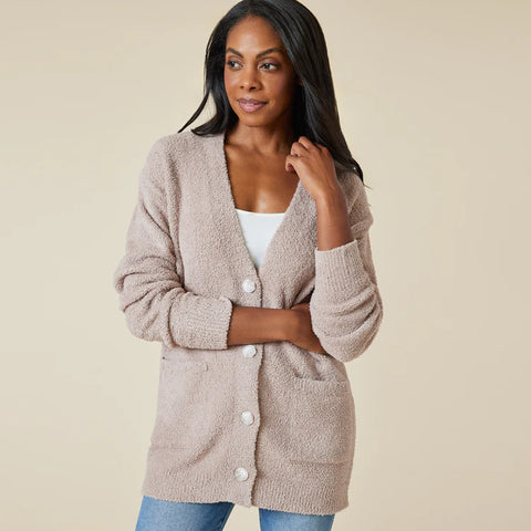 Marshmallow Button Cardigan