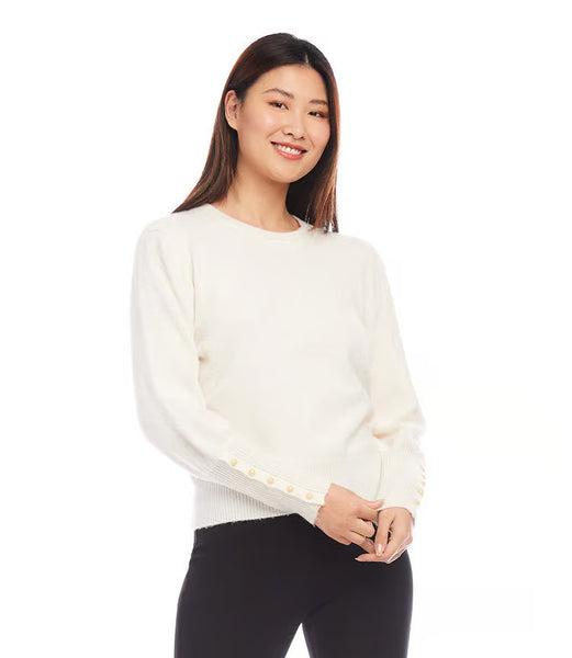 Button Sleeve Sweater