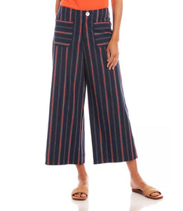 Stripe Crop Wide Leg Pants