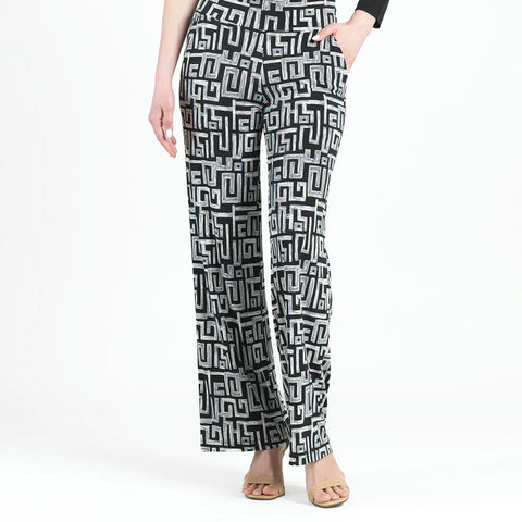 Textured Wide Leg Pocket Pant