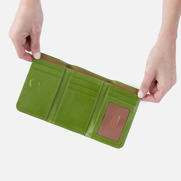 Jill Trifold Wallet in Garden Green