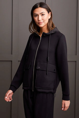 Techno Lux Scuba Knit Hooded Jacket