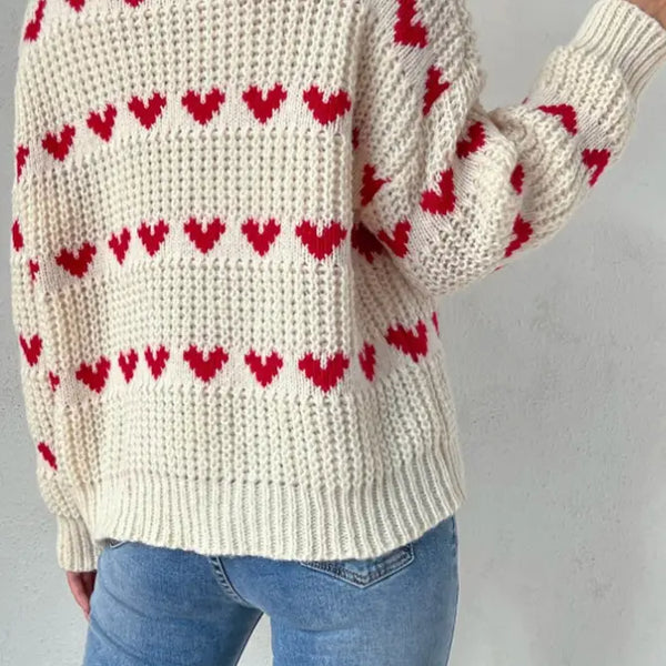 Heart Jacquard Sweater