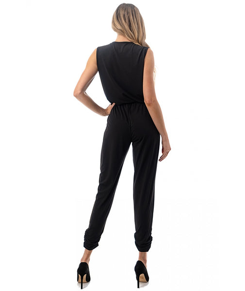 Sleeveless Crossover Jumpsuit