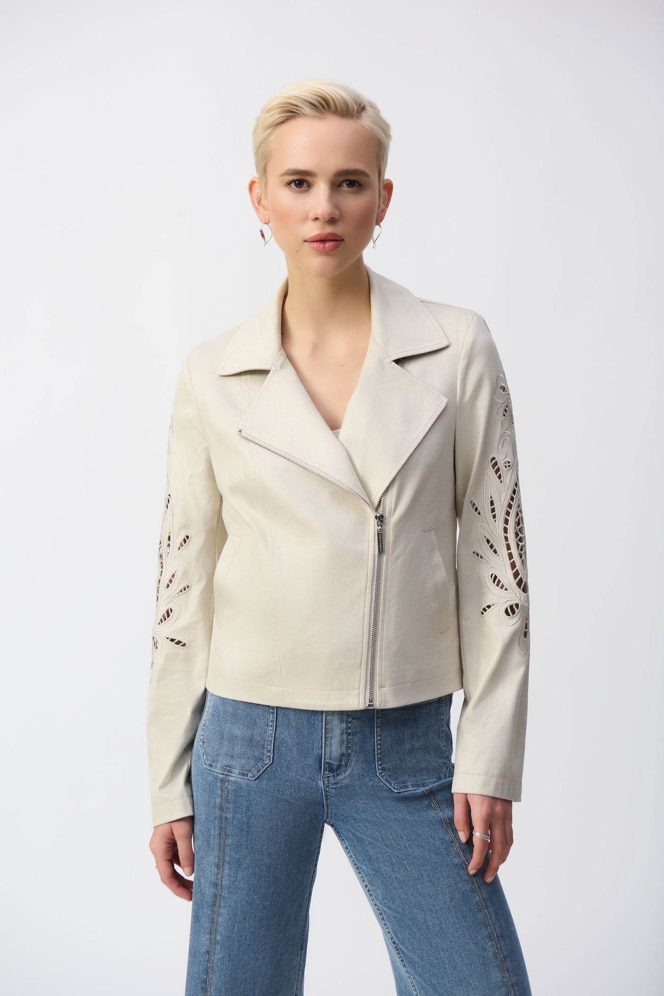 Foiled Faux Suede Moto Jacket