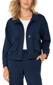 Utility Jacket With Cinch Hem