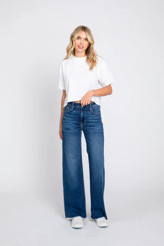 Paola A-Line Scissor Cut Hem Jean