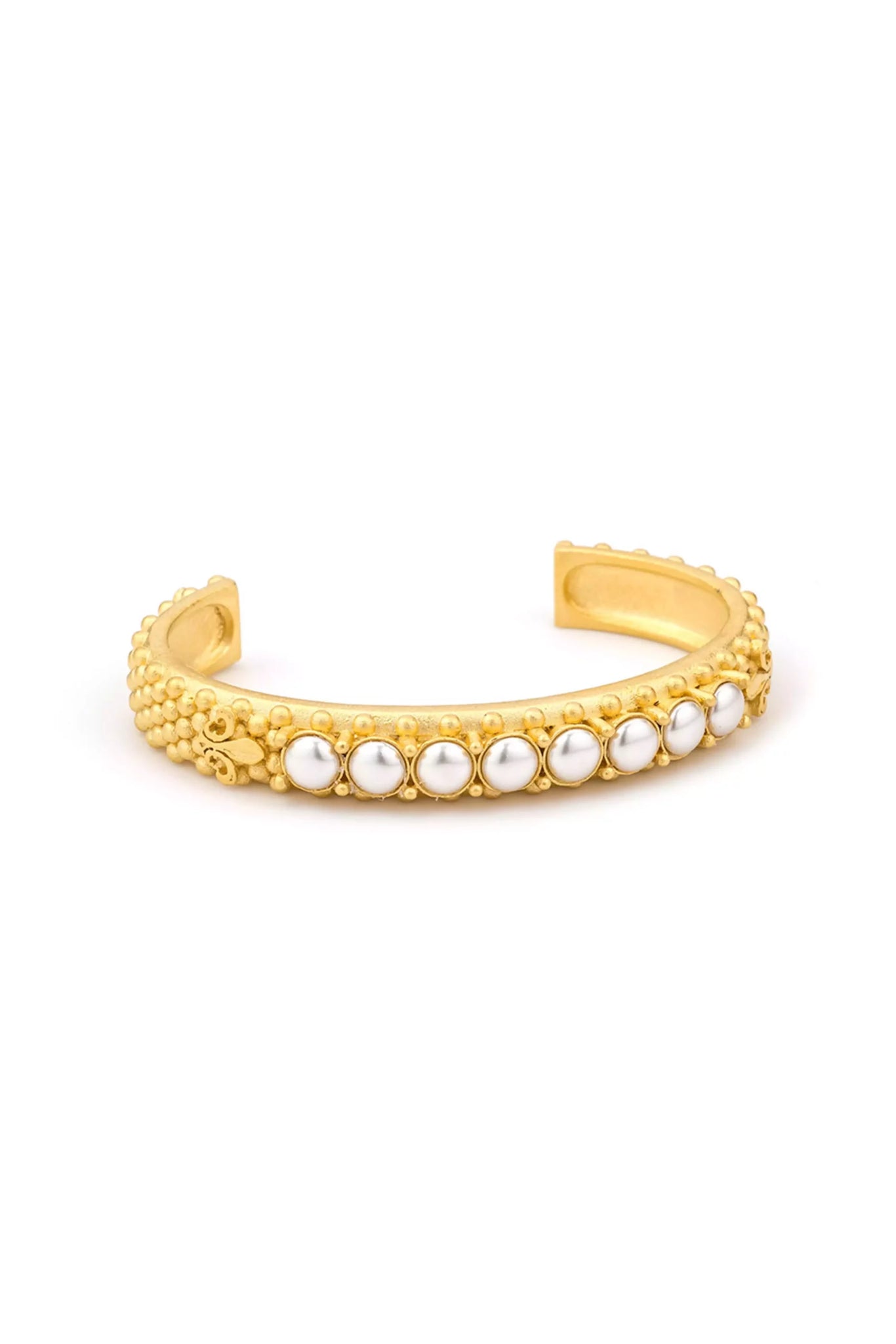 FDL Gold Bangle - Pearl