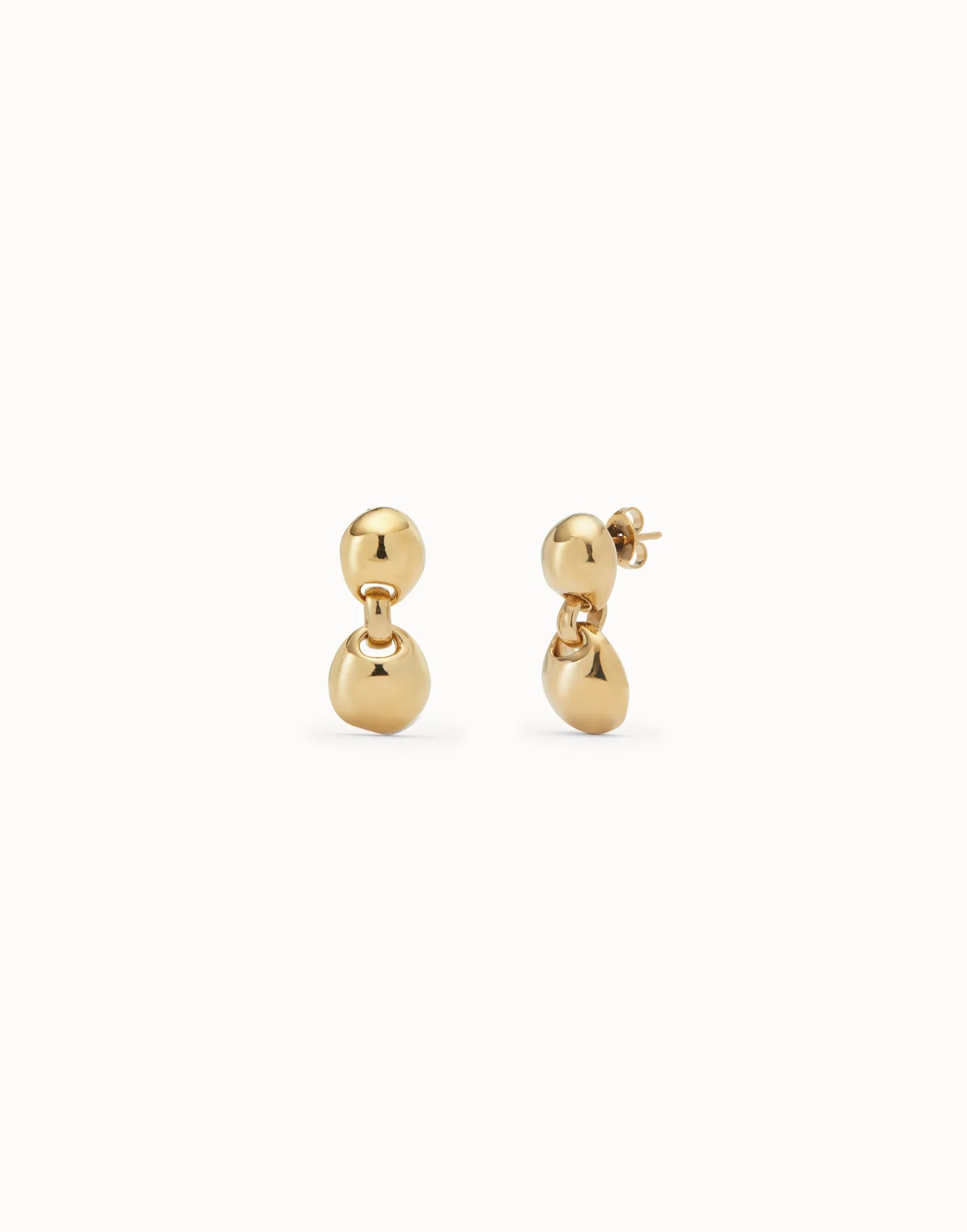 Ser Intrepida Earrings - 2 beads gold