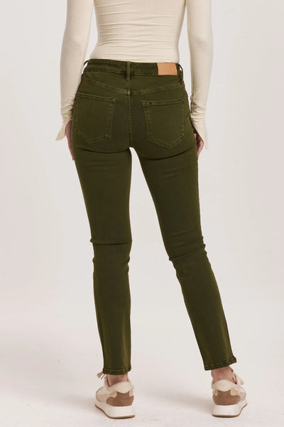 Blaire Mid-Rise Slim Straight Jeans