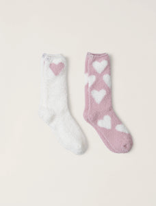 CozyChic Heart Print Sock Set