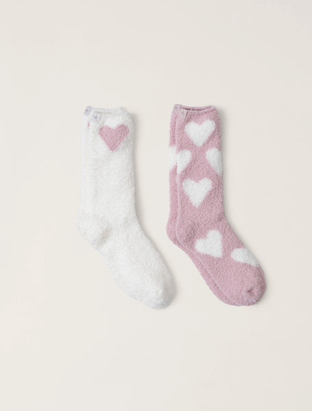 CozyChic Heart Print Sock Set