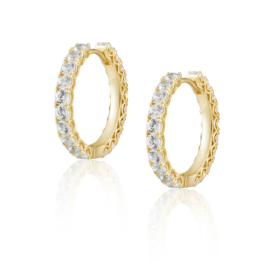 Piper CZ Gold Hoops