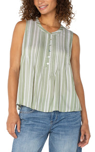 Sleeveless Popover Blouse