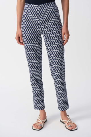 Jacquard Geometric Print Slim Pant