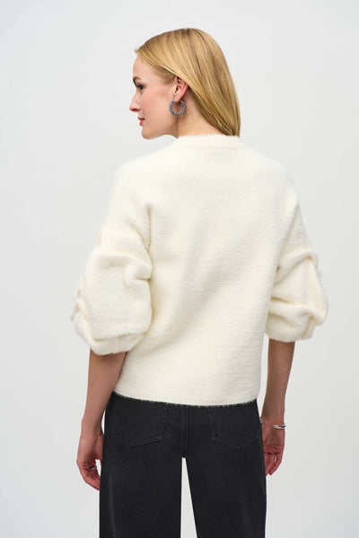 Puff Sleeve Sweater Jacket