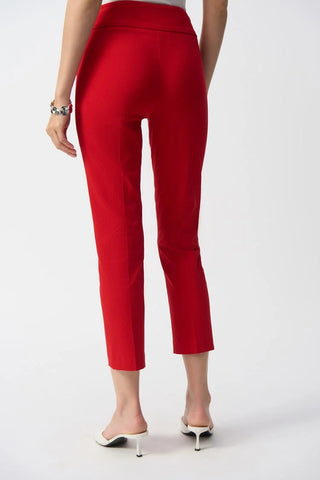 Textured Jacquard Crop Pull-On Pants