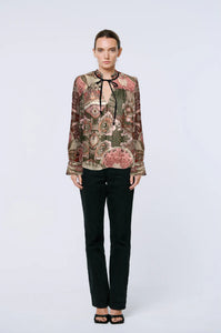 Rosalie Shirred Long Sleeve Blouse