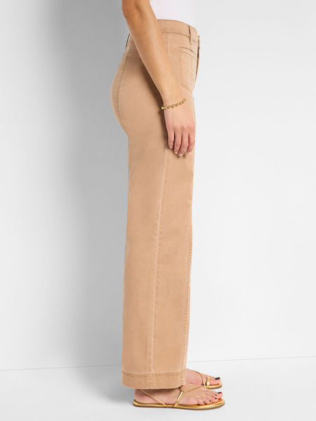 Cotton Sateen Wide Leg Pant