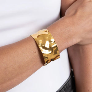 Shira Hammered Gold Cuff