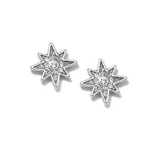 Enchanting Star Silver Post Earrings