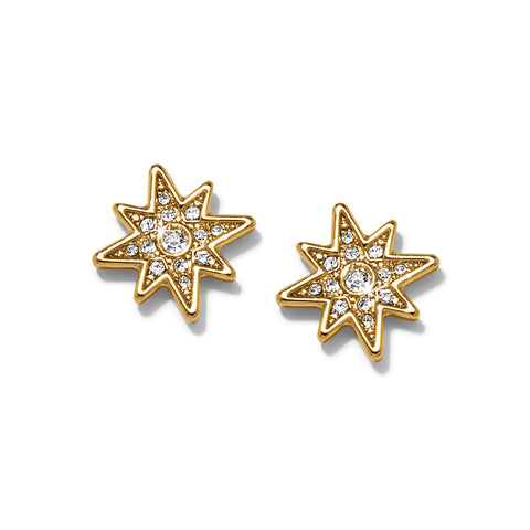 Enchanting Star Gold Post Earrings