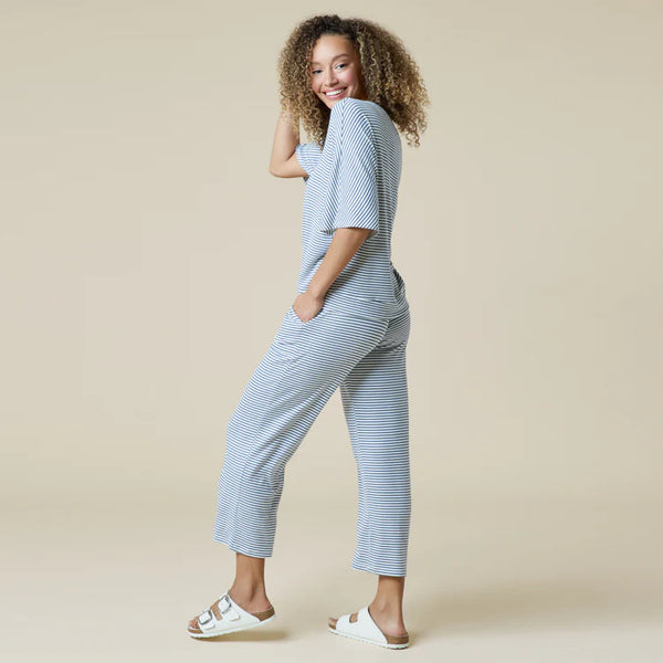 Dream Jersey Relaxed V-Neck with Capri Lounge Set