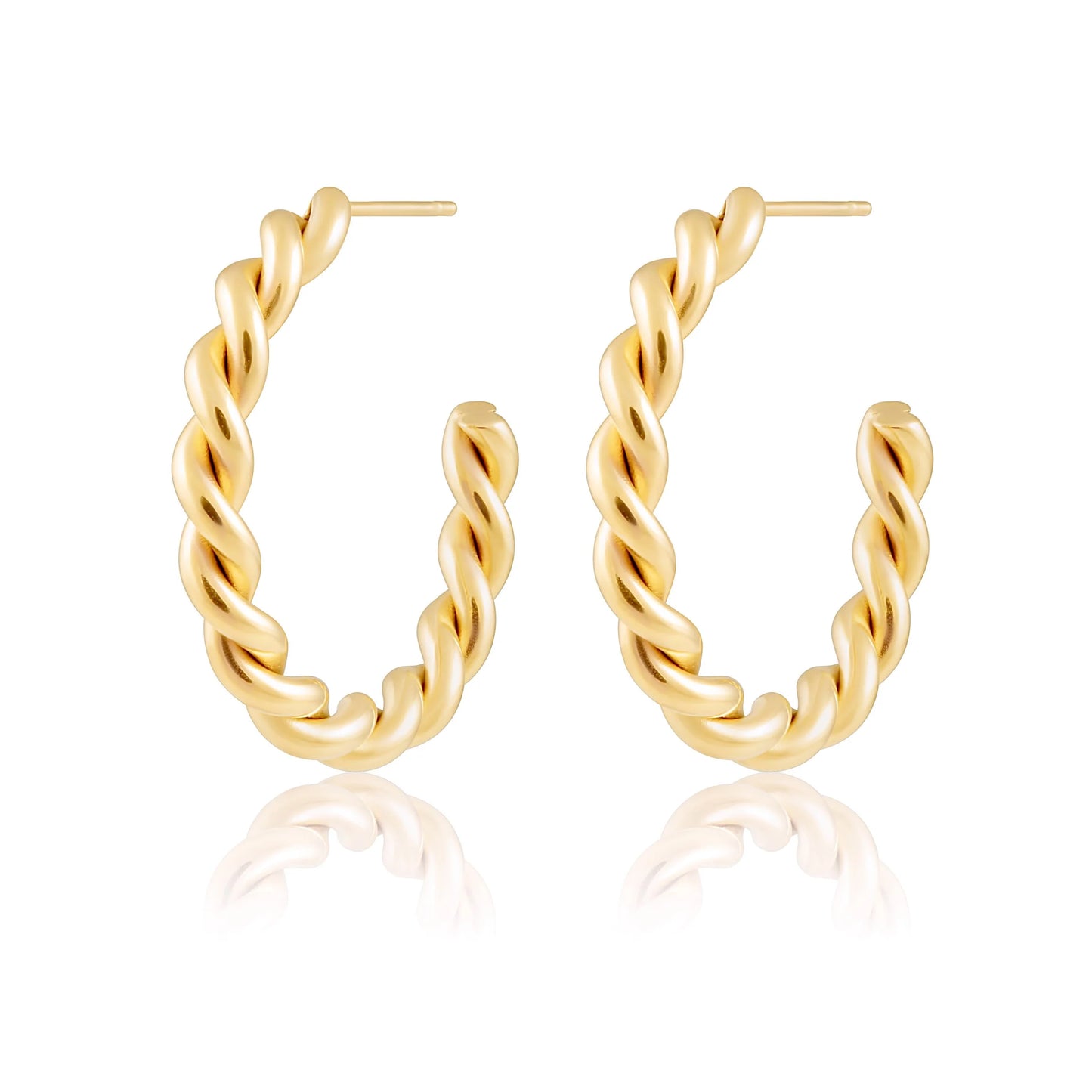 Twist Hoops - Gold