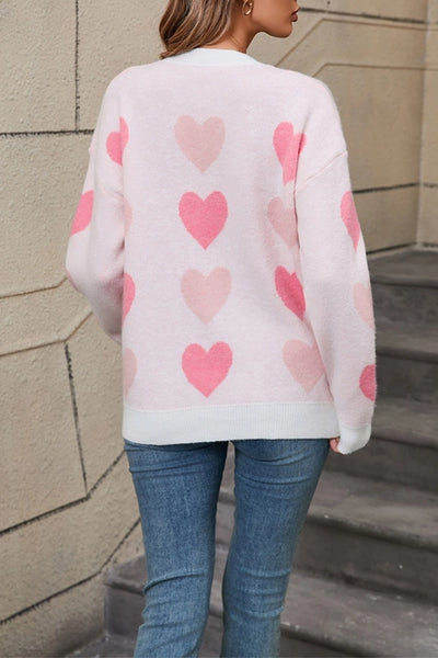 Winter Heart Knit Sweater