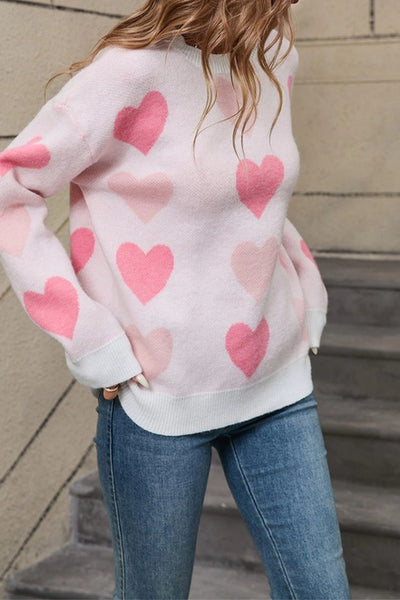 Winter Heart Knit Sweater