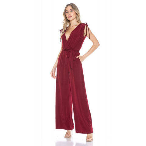 Surplice Culotte Jumpsuit