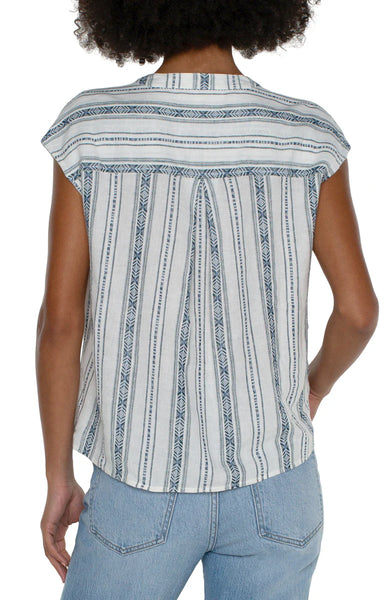 Woven Dolman Top